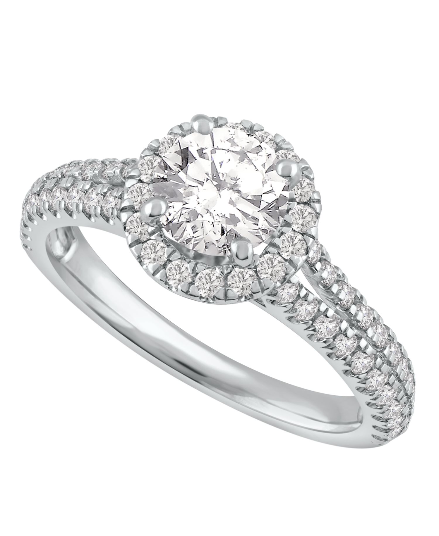 Halo Engagement Ring (1-1/4 ct. t.w.) in 14k Yellow or White Gold