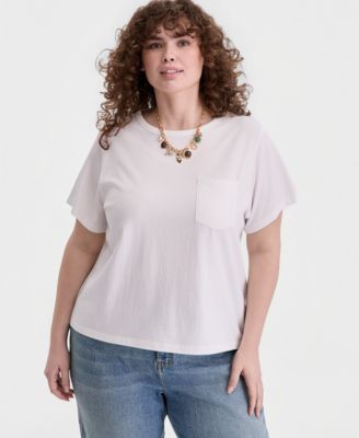 On 34th - Trendy Plus Size Everyday Pocket T-Shirt