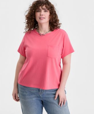 Trendy Plus Size Everyday Pocket T-Shirt