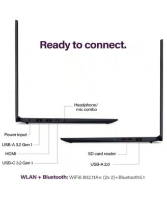 IdeaPad 1 15.6" Laptop, Intel i5-1335U, 8GB RAM, 256GB SSD, UHD Graphics, Windows 11 Home, FHD Display.