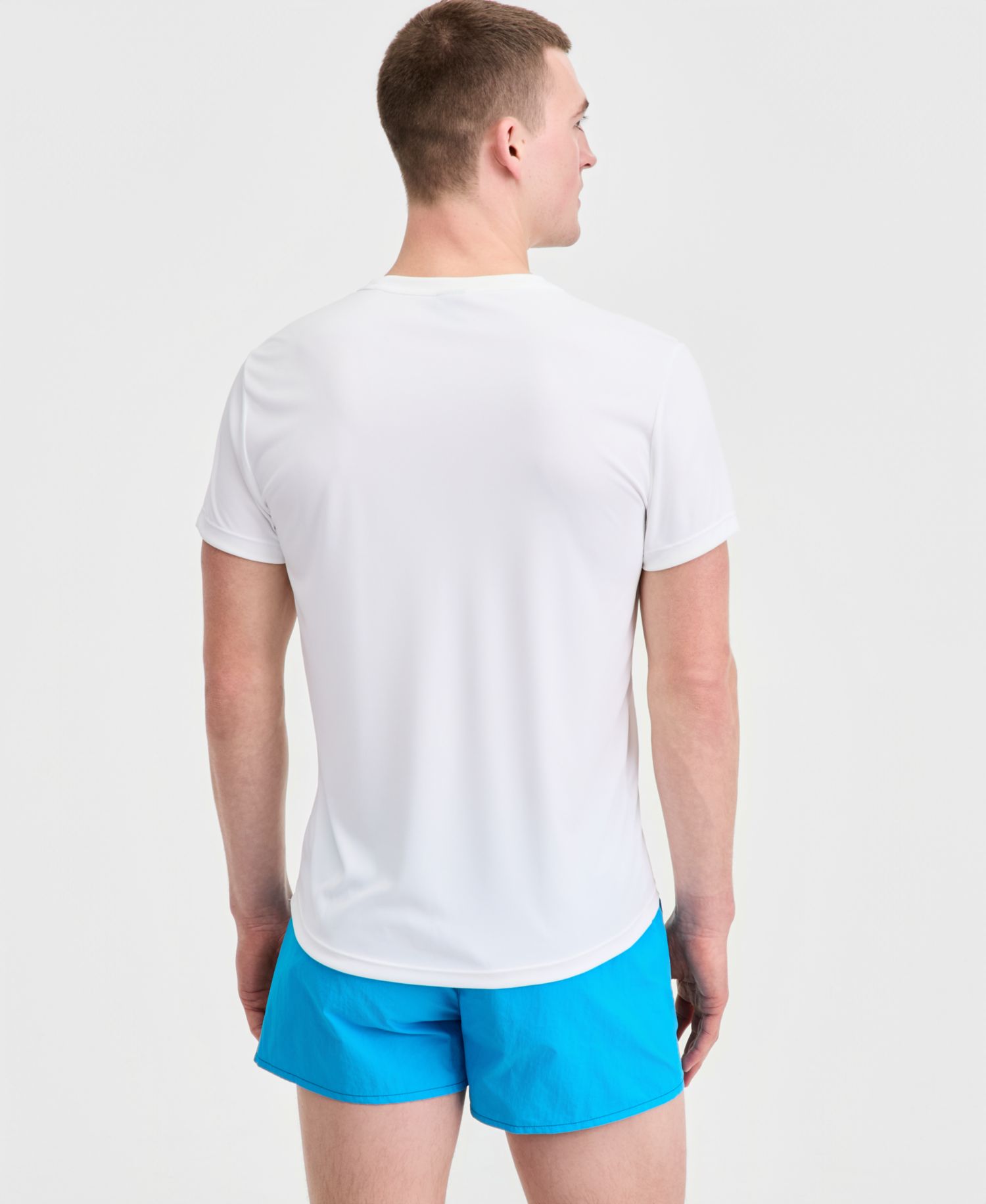 Men's Short-Sleeve Sun Protection Rashguard Swim Shirt
