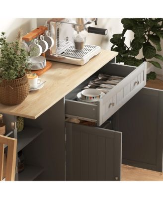 41" Sideboard Buffet Cabinet with Storage Drawer, Adjustable Shelf,