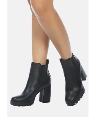 Womens sonia block heeled boots