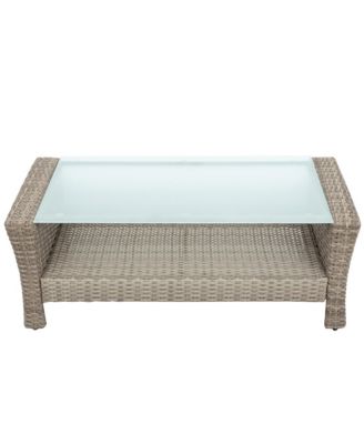 4 Piece U Style All Weather Wicker Patio Conversation Set with Sectional Sofa Ottoman Cushions