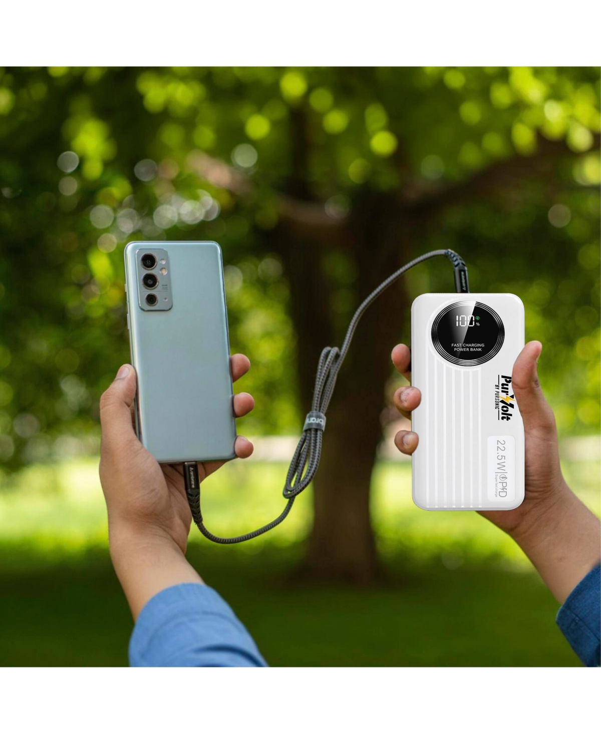 Pursonic Power & Protection Bundle: 40,000mAh Power Bank, Led Fast Charger & Smart Tracker