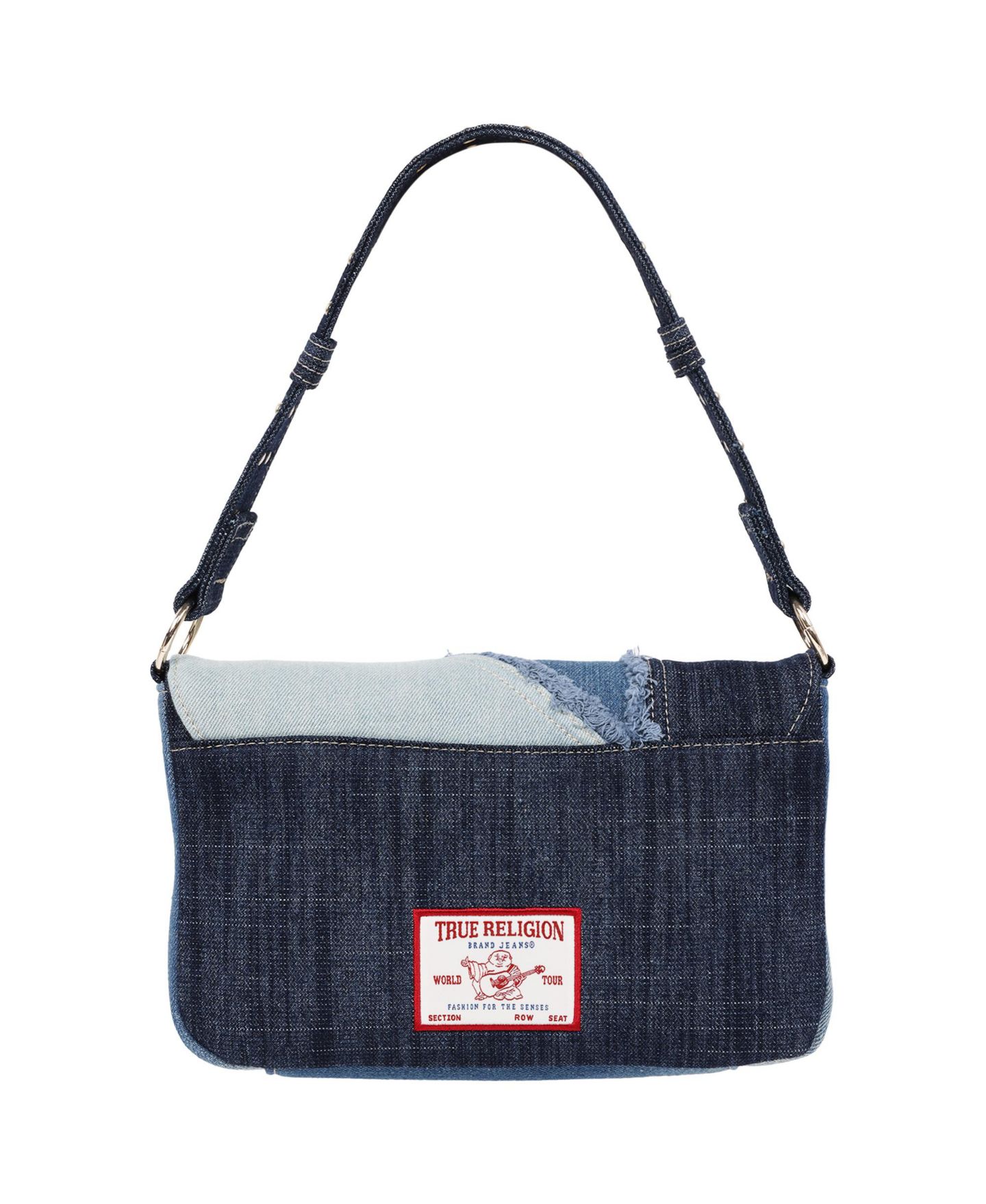 Женская сумка True Religion Frayed Denim Horseshoe Hobo, цвет: Джинсовый / Синий — фото 4
