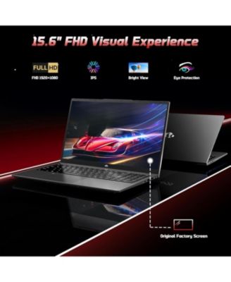 15.6" FHD IPS Student Laptop 16GB RAM 512GB SSD, 4 Cores 13th Gen Intel N150 3.6GHz Fingerprint Wi-Fi 6