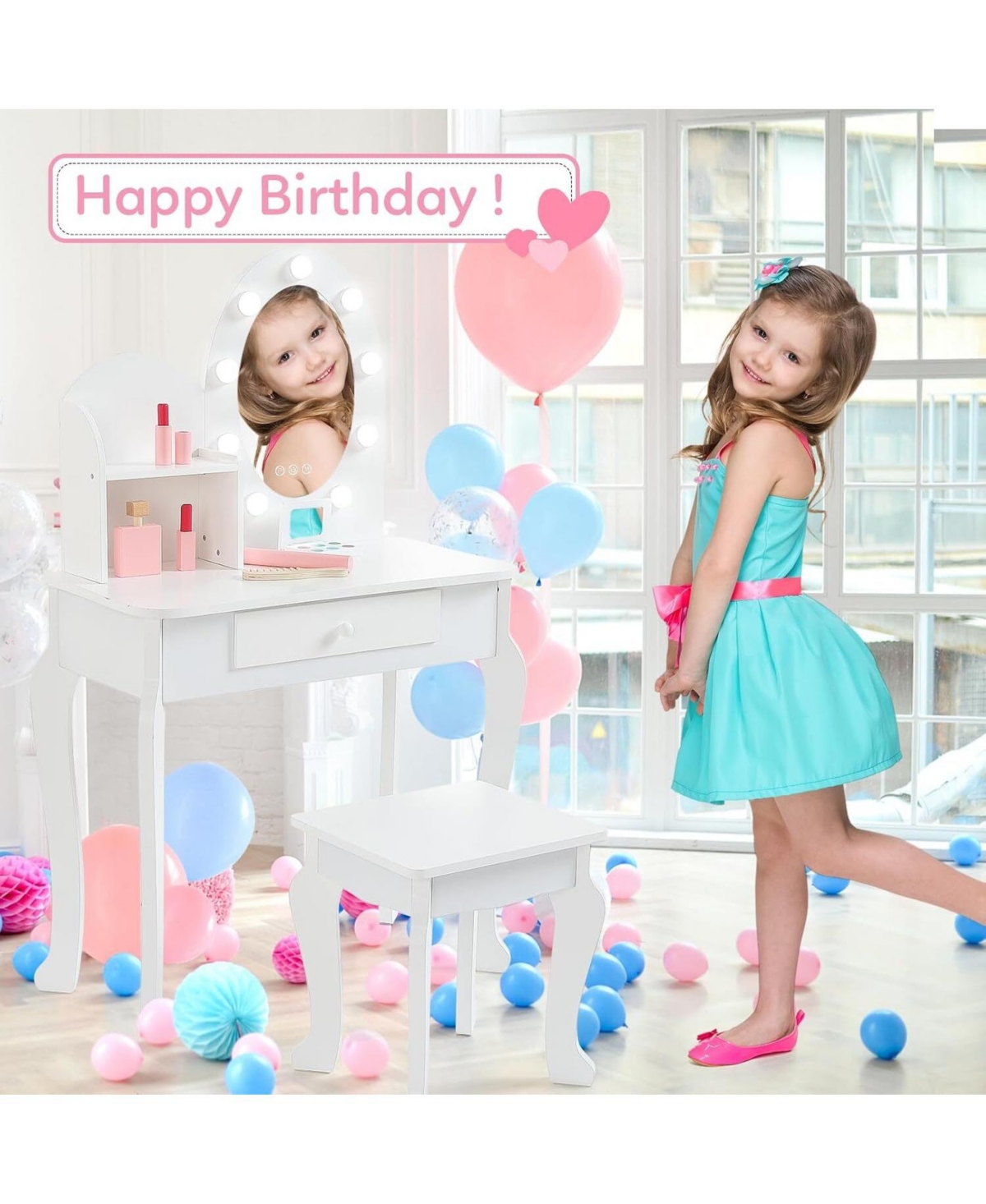 Gaomon Kids Princess Vanity Toy Set