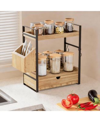2-Tier Bathroom Organizer with Drawers