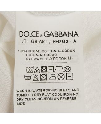 Men's White Logo Model Printed Cotton Knit T-Shirt