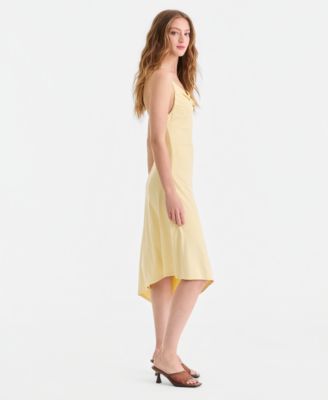 Women's Second Skin Asymmetric-Hem Slip Dress