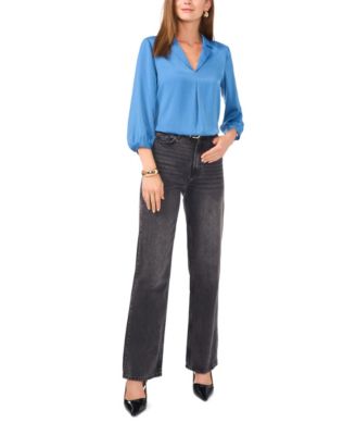 Women's Collared V-Neck Top