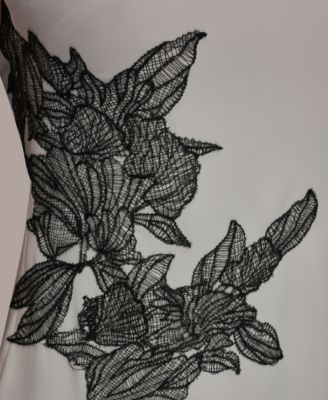 Women's Sleeveless Embroidered Floral Sheath Dress