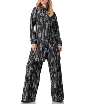 Women's Abstract Denim Long Jacket