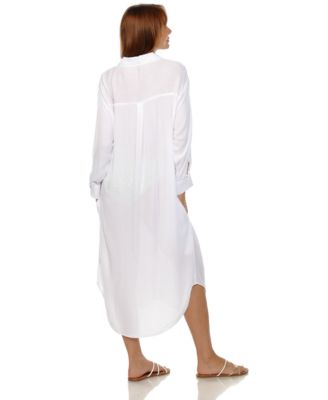 Women's Printed Shirtdress Cover-Up