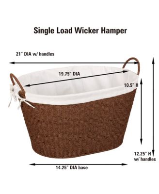 Paper Rope Woven Oval Laundry Basket