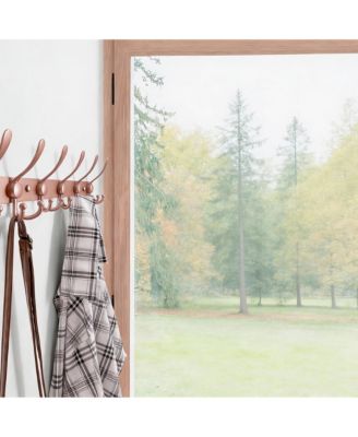 Heavy Duty 29.5" Long 8-Triple Hooks Coat Rack, Rose Gold