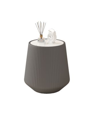 Modern Leather Sofa Coffee Table with Sintered Stone Top