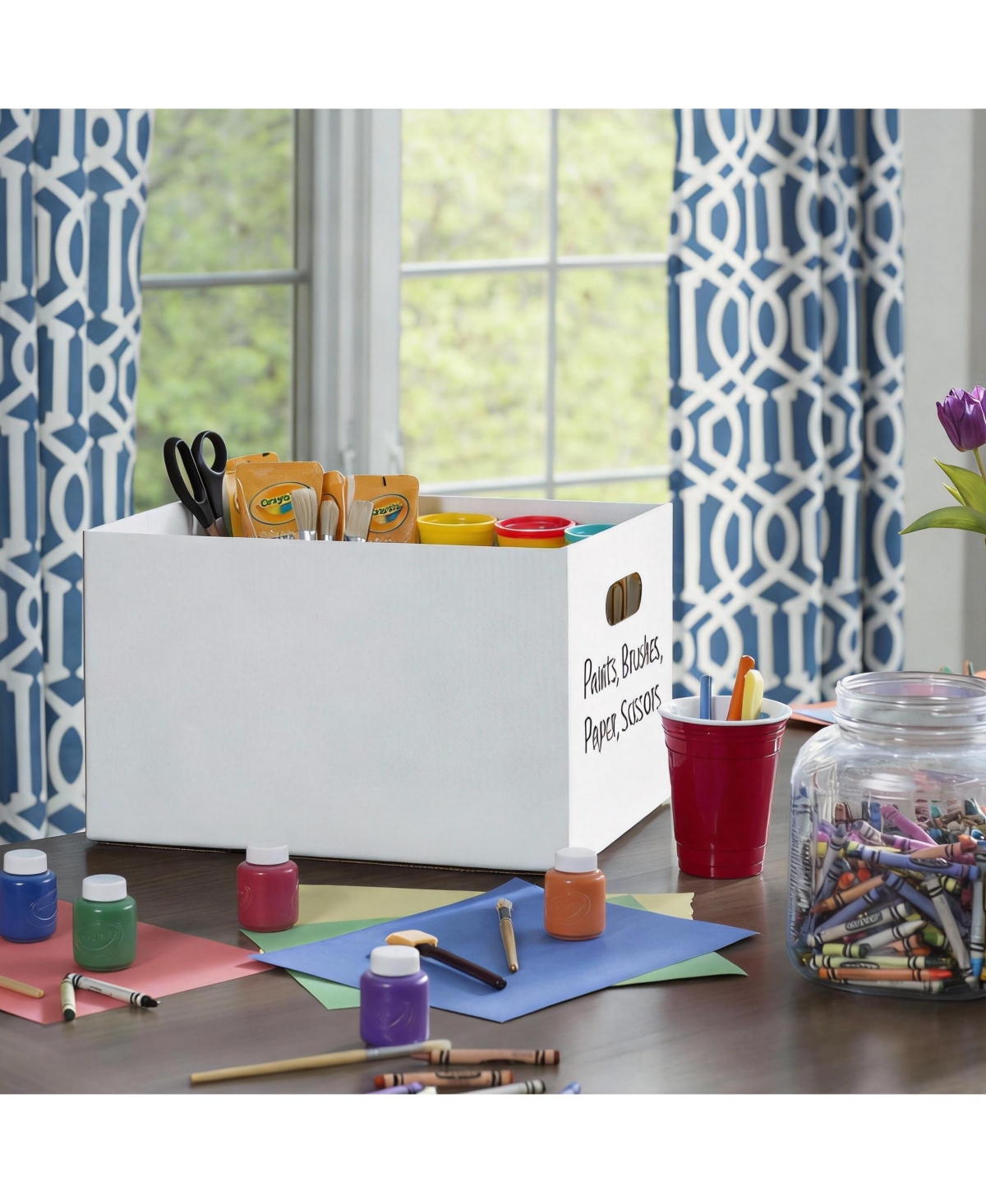 Yigii 12 Pack Cardboard File Boxes with Removable Lids for Letter & Legal Docs