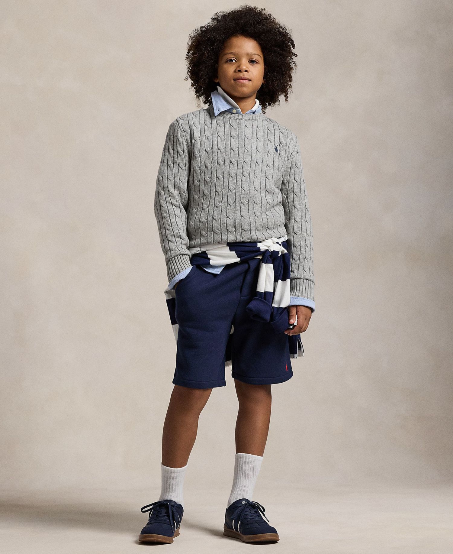 Boys' 8-20 Cable-Knit Cotton Sweater