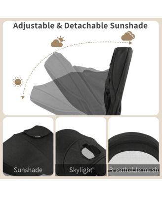 7-in-1 Toddler Tricycle Stroller with Adjustable Handle, Rotating Seat & Canopy