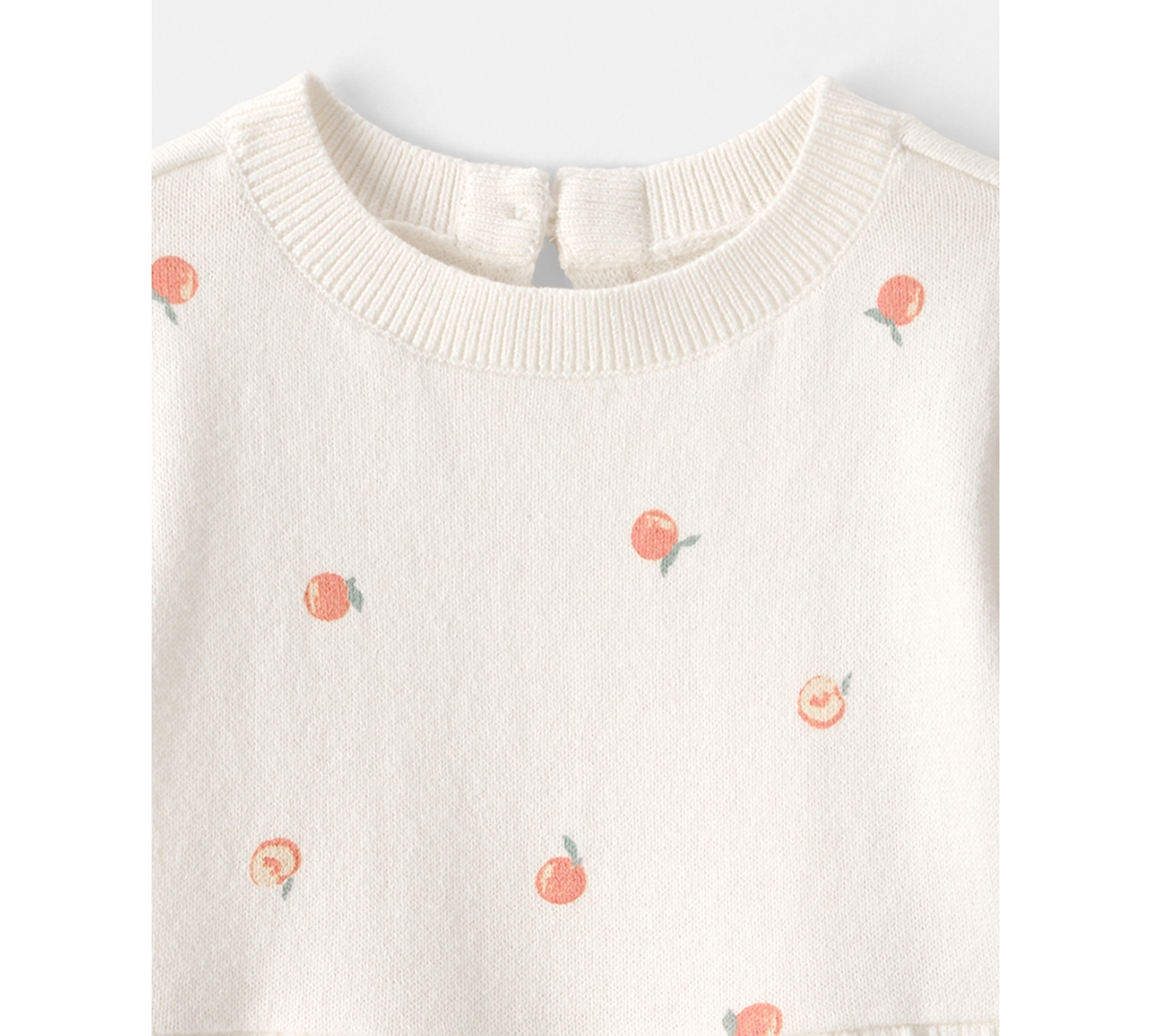 Carter's Baby Girls' Peach Print Short-Sleeve Romper