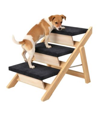 150lb Capacity Pet Steps - Foldable 3-Step Ramp for Bed & Car, Non-Slip
