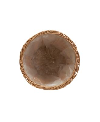 Wicker Waste Basket, Willow Weave Painted Includes Plastic Liner