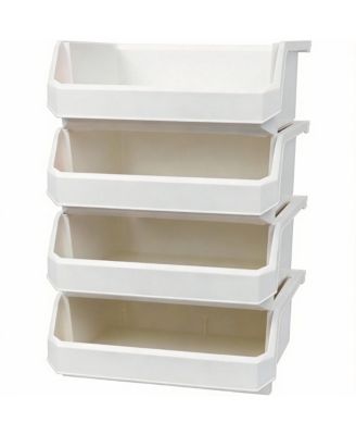 Extra Large Stackable Storage Bins for Home Organization 4-Pack