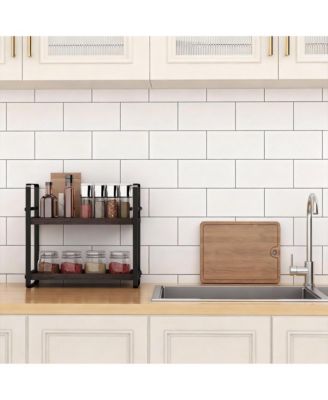 2-Tier Wood Bathroom Organizer