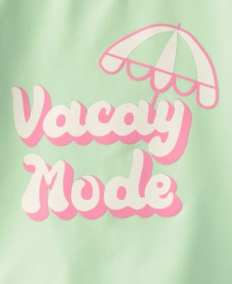 Baby Girls' Vacay Mode Rashguard Swimsuit, 2-Piece Set