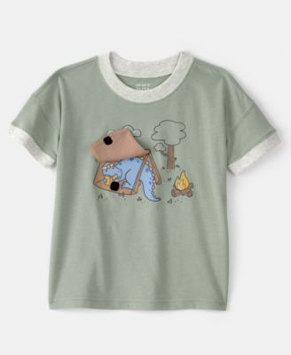 Boys' Toddler 2T-5T Camping Dinosaur Graphic T-Shirt