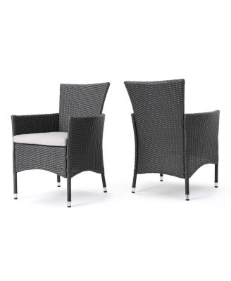 Set of 2 Malta Tubular Stainless Steel Dining Chairs Modern Linear Design Blended Style for Reception Lounge Living Area