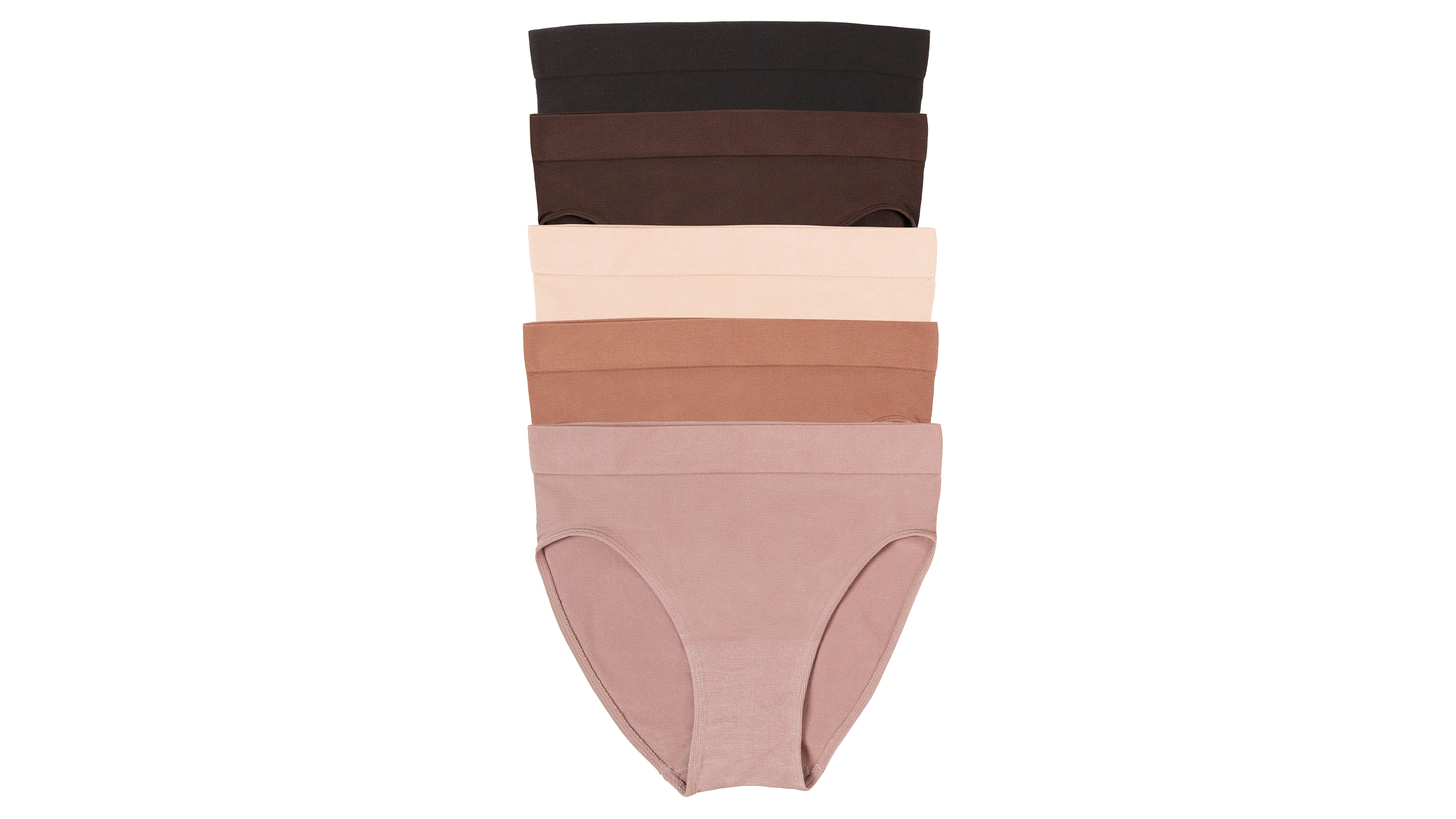 Paramour Women's Body Smooth High Cut Seamless Brief 5-Pack