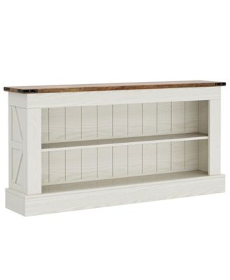 Farmhouse TV Stand for 70-Inch TV, 63" Entertainment Center with Storage, Modern Media Console Table