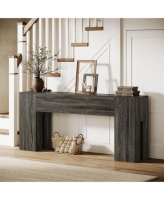 71-Inch Long Console Table for Entryway, Farmhouse Sofa Console Behind Couch