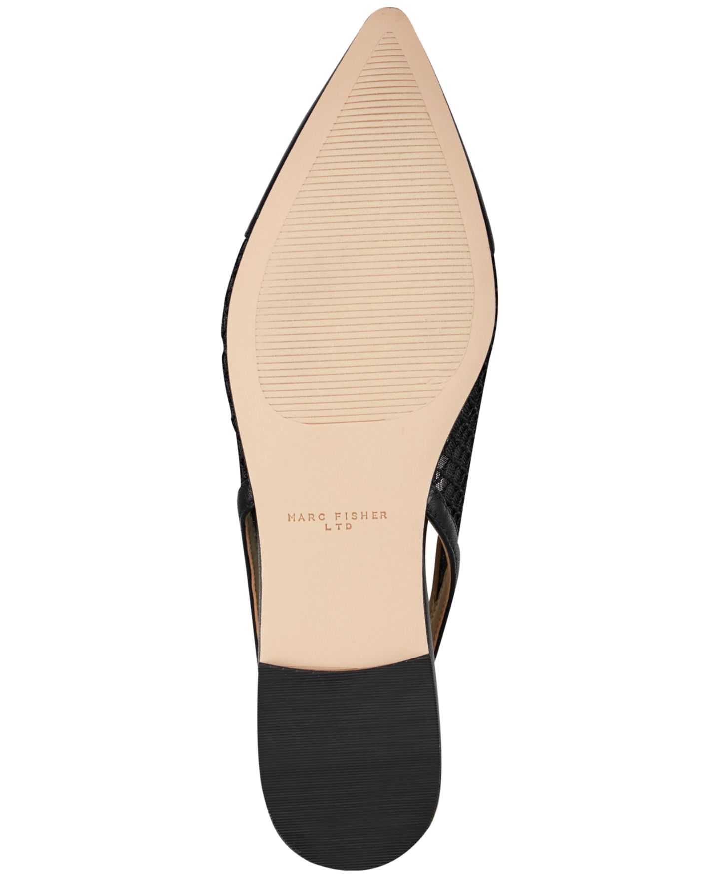 Женские балетки Marc Fisher LTD Davin Mesh Slingback Dress Flats, цвет: Чёрный сетчатый / Кожаный — фото 5