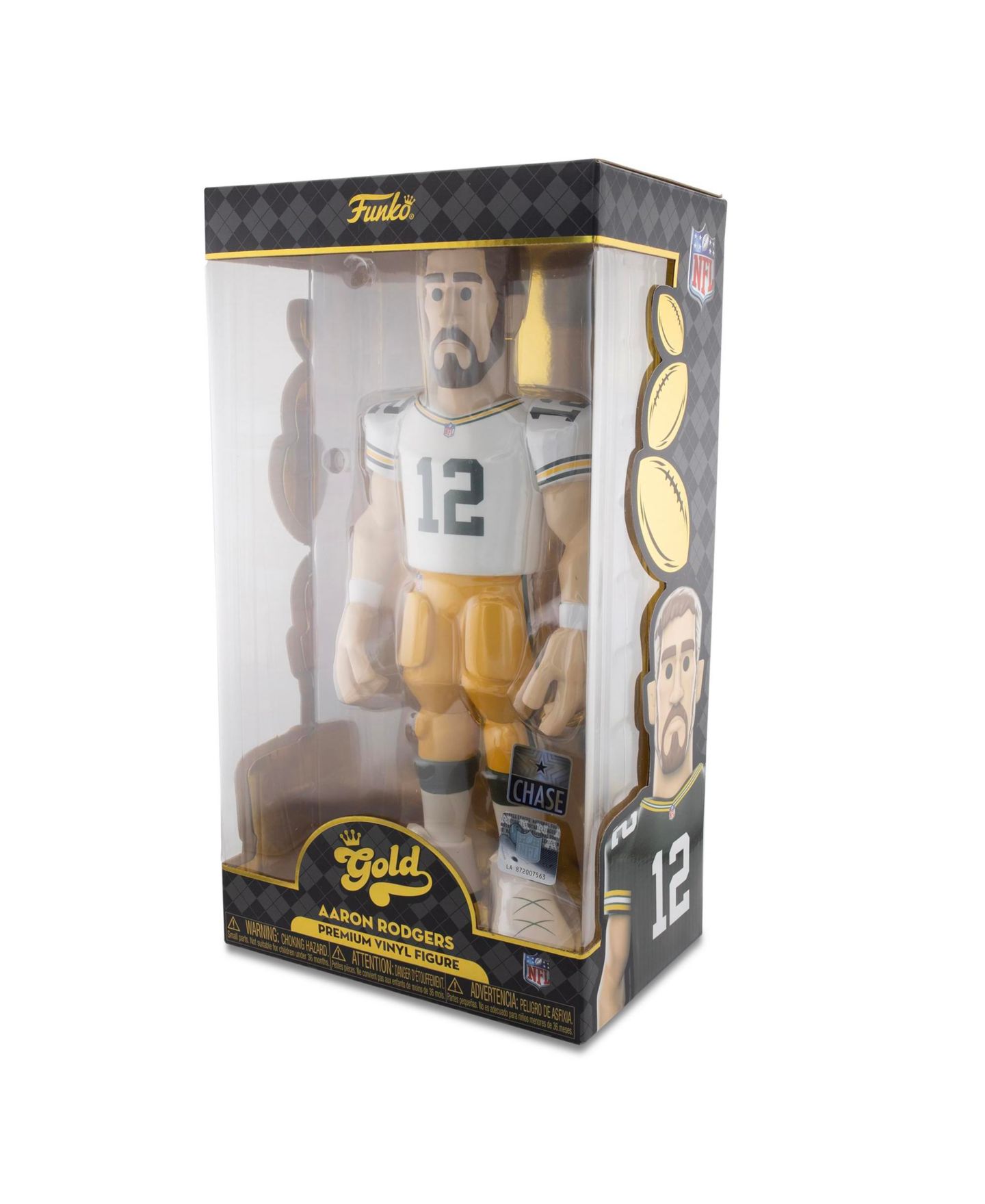 Детская фигурка Funko Pop! Green Bay Packers Aaron Rodgers Chase 12" Vinyl — фото 3