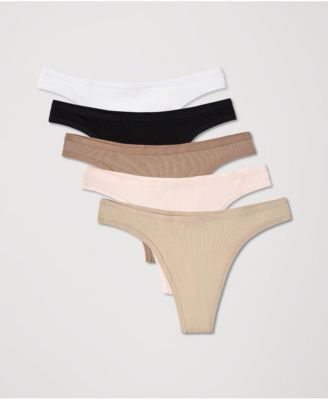Women's Everyday Classic Thong Underwear 5-Pack