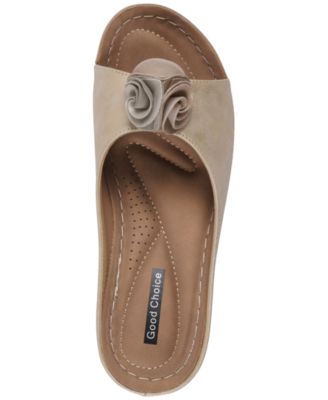 Women's Sydney Rosette Wedge Sandals
