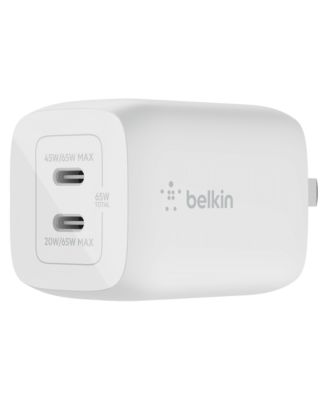 BoostCharge Pro Dual USB-C GaN Wall Charger with PPS 65W and USB-C to USB-C Cable