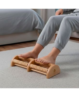 The Ultimate Relaxation Trio: Wooden Foot Massager, Collapsible Wireless Footbath, & Portable Handheld Massager