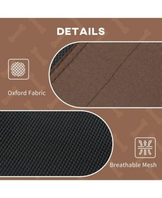 48" Coffee Outdoor Elevated Pet Bed with Canopy