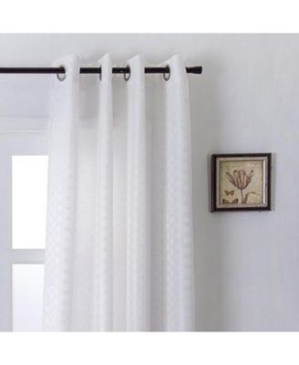 RT Designers Gianna Geometric Jacquard Single Grommet Curtain Panel Pair - 54x84