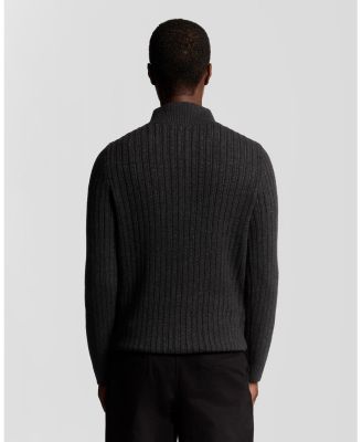 Men's Ribbed Half Zip Sweater