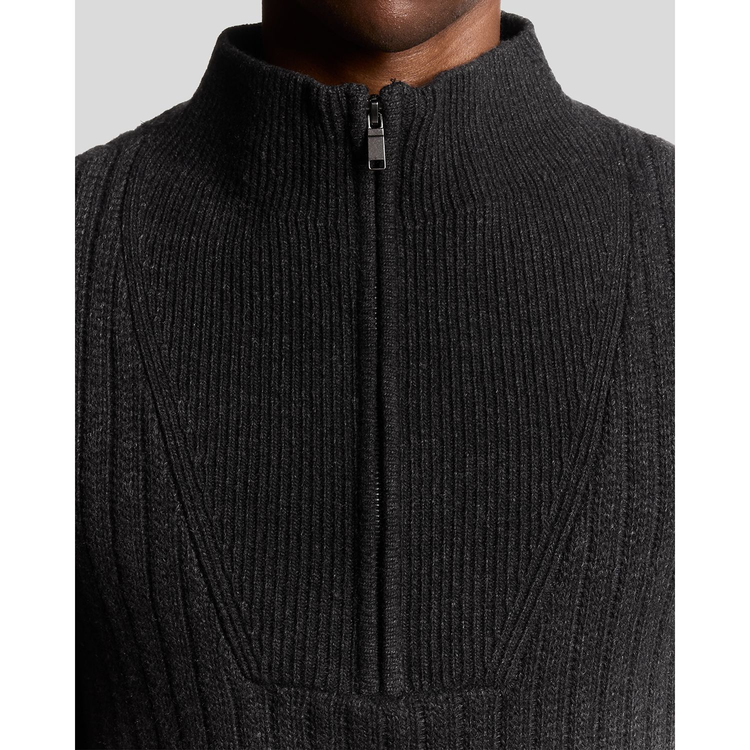 Men's Ribbed Half Zip Sweater