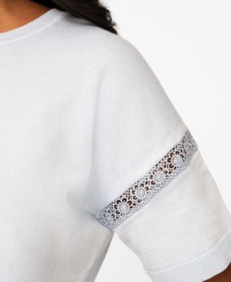 Women's Lace-Sleeve Sweater