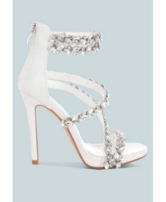 Womens Korna Diamante Embellished Stiletto Heel Sandals