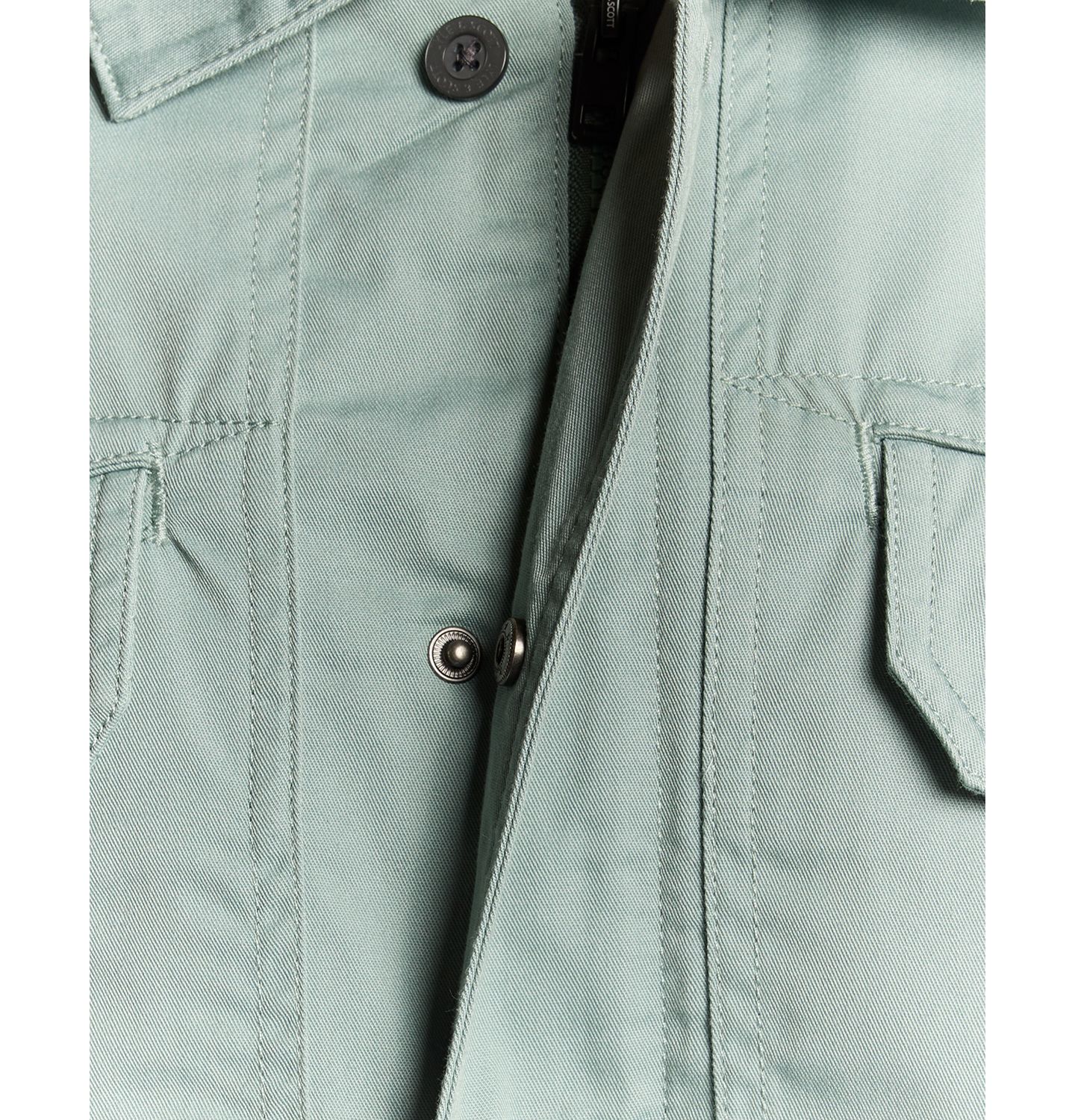 Мужская рубашка Lyle & Scott Long Sleeve Multi Pocket Overshirt, цвет: Мятный — фото 7