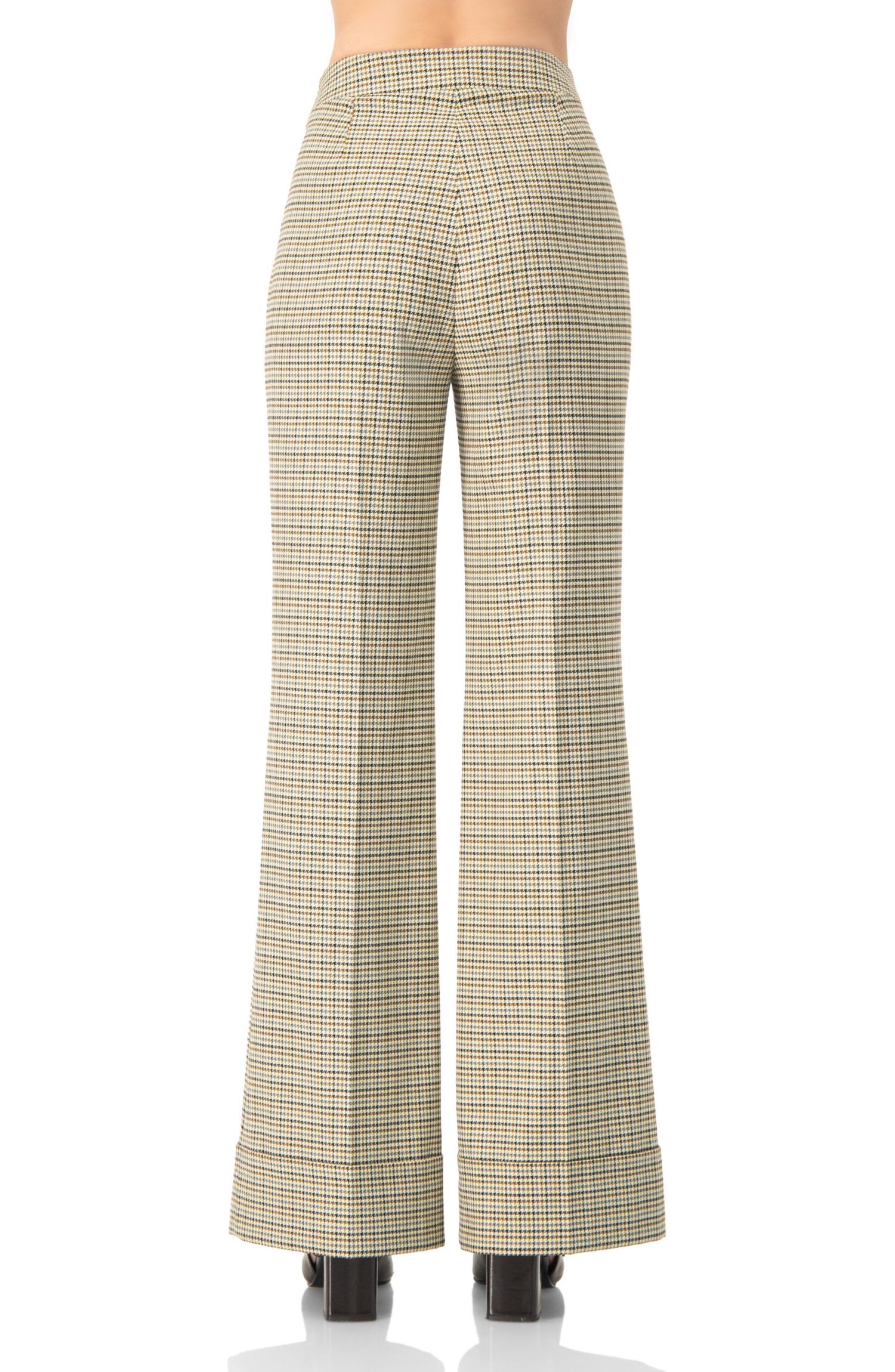 Women's High-Waisted Semi-Flare Trousers